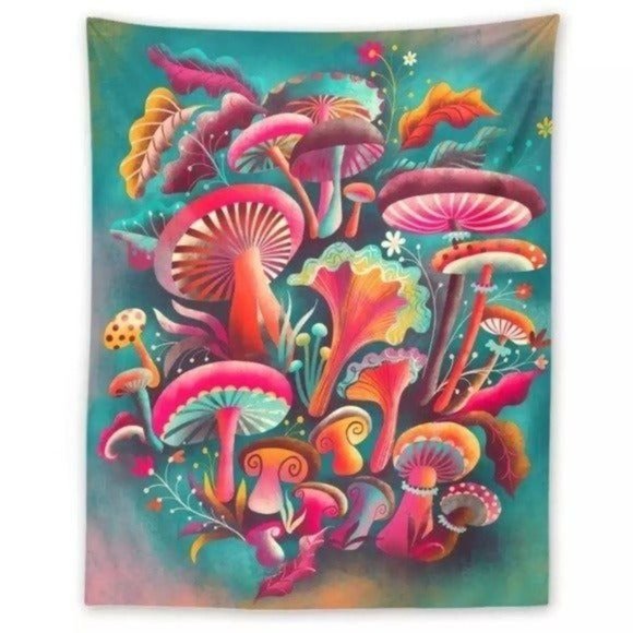 *50% OFF! 2 Cloth Tapestries bohemian mushrooms moon floral tapestry decor - Picture 3 of 3